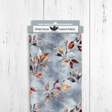 Cozy Fall Blue Leaves Scattered